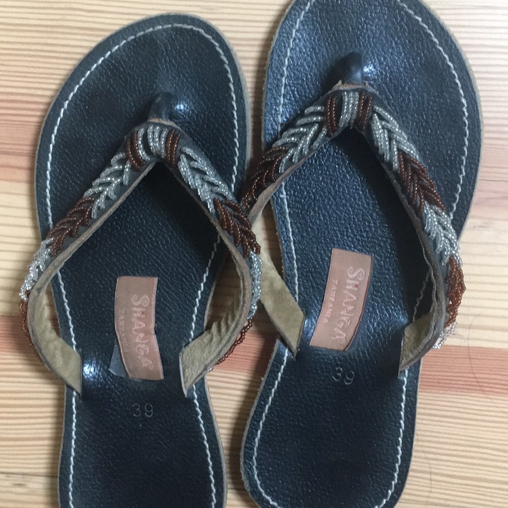 Beaded sandals flip flops African